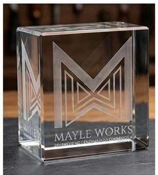 Custom Logo Crystal — Inner Engraving
