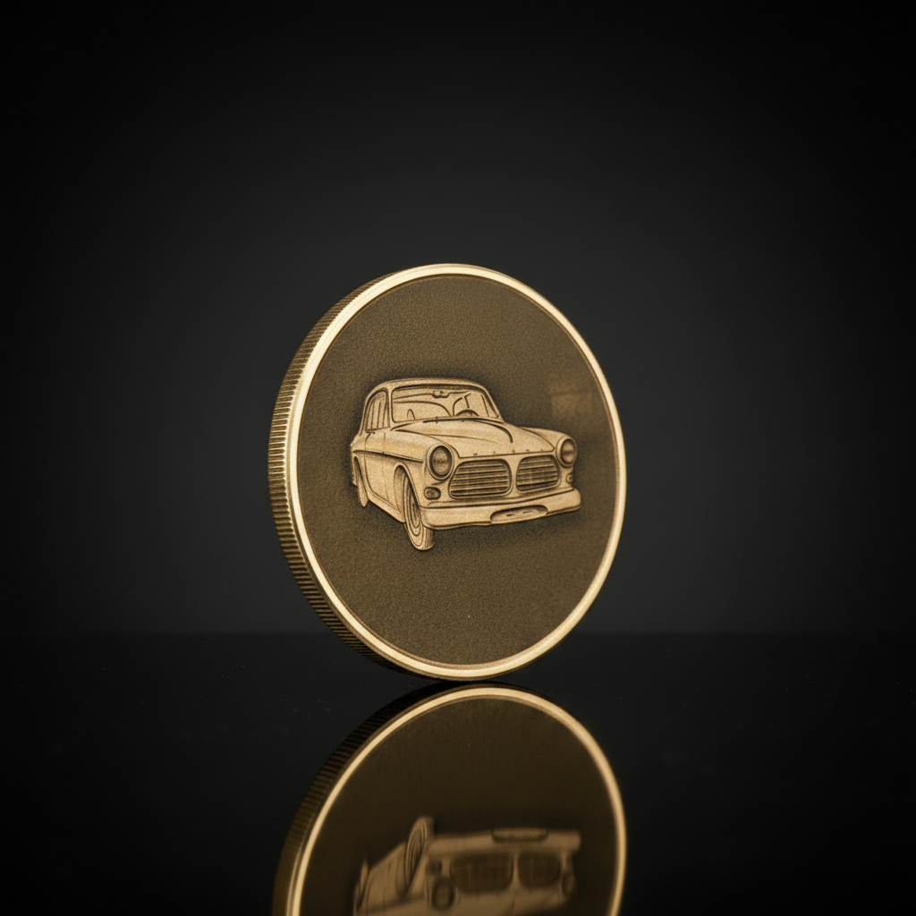 Brass Coin — Angled Premium Shot